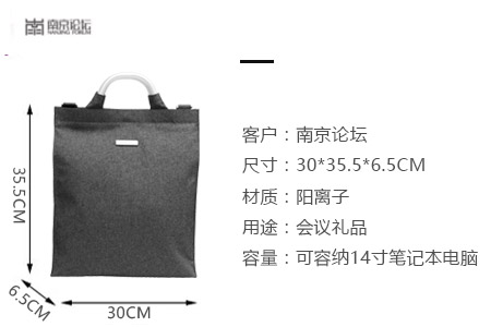 南京大學(xué)定制“南京論壇”會(huì)議禮品公文包