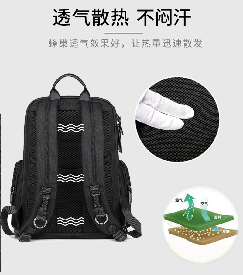 高端潮流質(zhì)感大容量商務(wù)背包定制